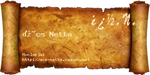 Ács Netta névjegykártya